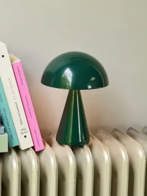 HÜBSCH LED stolní lampa Mush, tmavě zelená, výška 20 cm Must-Have