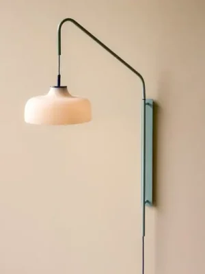 HÜBSCH Nástěnné světlo Current, světle modré, výška 71 cm Sleva