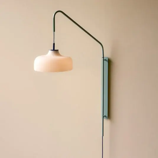 HÜBSCH Nástěnné světlo Current, světle modré, výška 71 cm Sleva