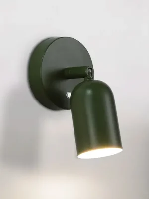 Kup Teď LED akumulátorové nástěnné světlo CONE, tmavě zelená, šířka 10 cm, kov