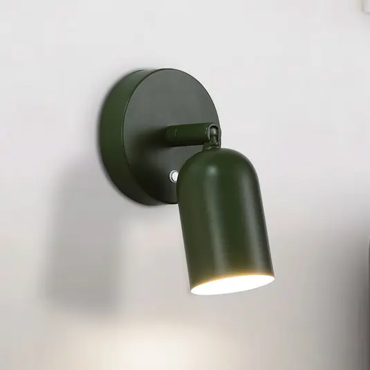 Kup Teď LED akumulátorové nástěnné světlo CONE, tmavě zelená, šířka 10 cm, kov
