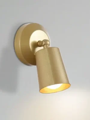 Cenový Hit LED nástěnné světlo CONE na baterie, zlatá barva, šířka 10 cm, kov