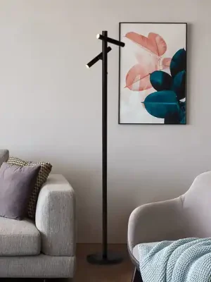 LED stojací lampa na baterie 10460BK, černá, výška 127 cm, CCT 2-flg. Must-Have