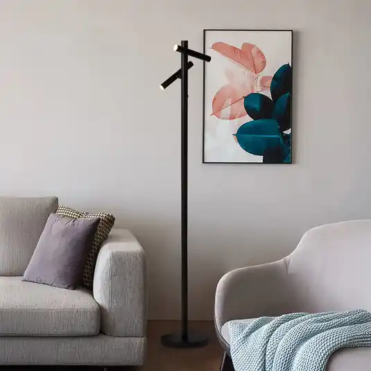 LED stojací lampa na baterie 10460BK, černá, výška 127 cm, CCT 2-flg. Must-Have
