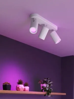 Calex Smart stropní bodové osvětlení bílé délka 37 cm 3-fázové GU10-LED RGBW Dokud Zásoby Vydrží