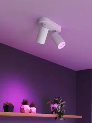 Calex Smart stropní bodové osvětlení bílé délka 22 cm 2-flg. GU10-LED RGBW Vysoce Kvalitní