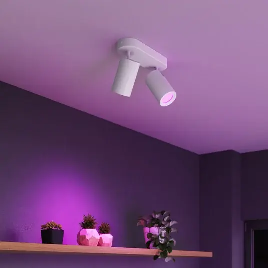 Calex Smart stropní bodové osvětlení bílé délka 22 cm 2-flg. GU10-LED RGBW Vysoce Kvalitní