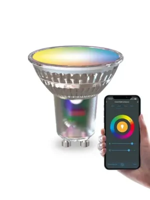 Speciální Cena Calex Smart LED žárovka Reflektor GU10 4,9 W RGB CCT 5 cm