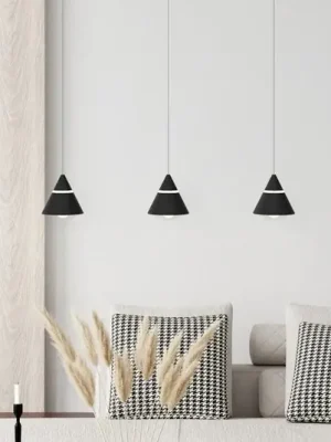 Výprodej Závěsné LED světlo Romeo, délka 55 cm, černé, kovové, 3ramenné.