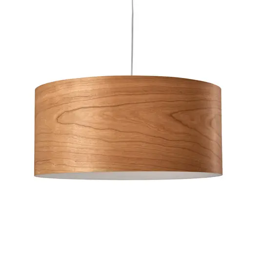 Tovární Cena Závěsné světlo LZF LED Gea, barva třešňového dřeva, Ø 42 cm, dřevo