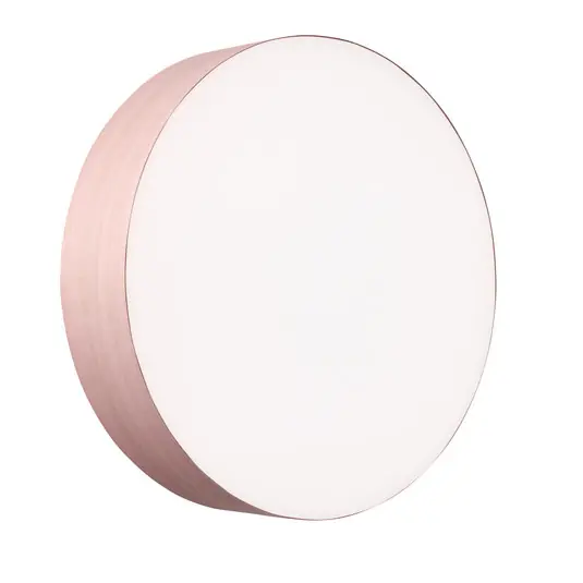 LZF LED nástěnné světlo Gea, světle růžová, Ø 42 cm, dřevo Sleva