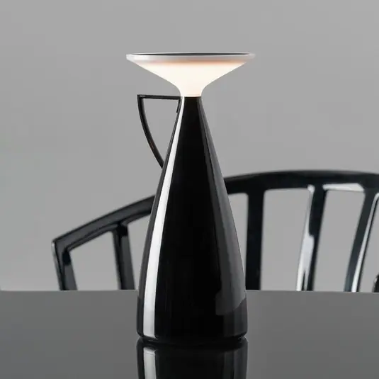 Výprodej Kartell LED stolní lampa na baterie Camomille, černá, výška 24 cm