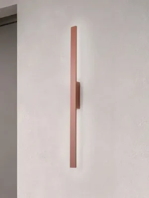 LED nástěnné světlo Demi M, cihlově červené, hliník, výška 100 cm, IP54 Jen Po Omezenou Doba