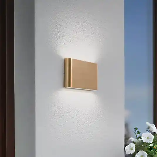 LED nástěnné světlo Semi M, hliník, zlatá, délka 17,5 cm Horká Nabídka