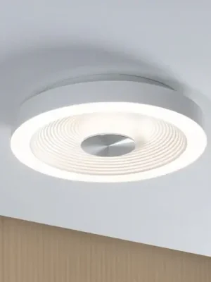 Autentický Paulmann LED stropní svítidlo Volea, bílá/stříbrná Ø 32 cm IP44 stmívatelné