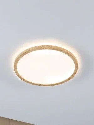Cenově Výhodný Paulmann LED stropní svítidlo Atria Shine Ø29cm dub IP44 3.000K
