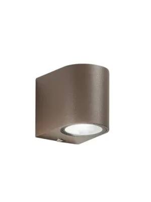 Venkovní nástěnné svítidlo ONE, bronzová barva, výška 8 cm, kov, IP54 Časově Omezené