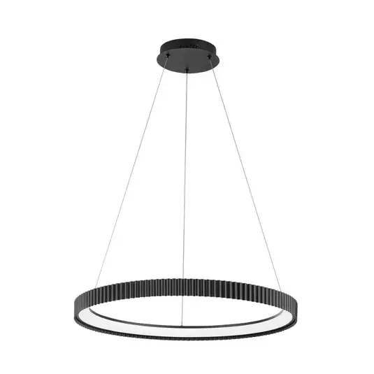 LED závěsné světlo Niike, černé, Ø 70 cm, kov, CCT Zlevněný