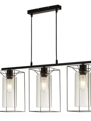 Koupit Online Závěsné světlo Vesperon, transparentní, sklo, 3 žárovky, 75 cm