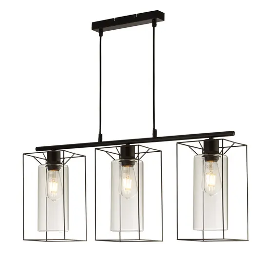 Koupit Online Závěsné světlo Vesperon, transparentní, sklo, 3 žárovky, 75 cm