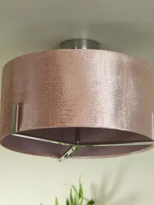 Přímo Od Výrobce Stropní světlo Kyran, červené, kov, samet, Ø 40 cm, E27