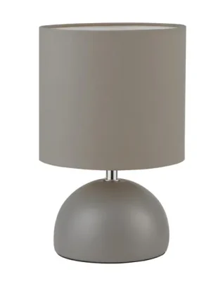 Stolní lampa Quorin, šedá, textil/ocel, 25 cm, E14 Nejlepší Cena