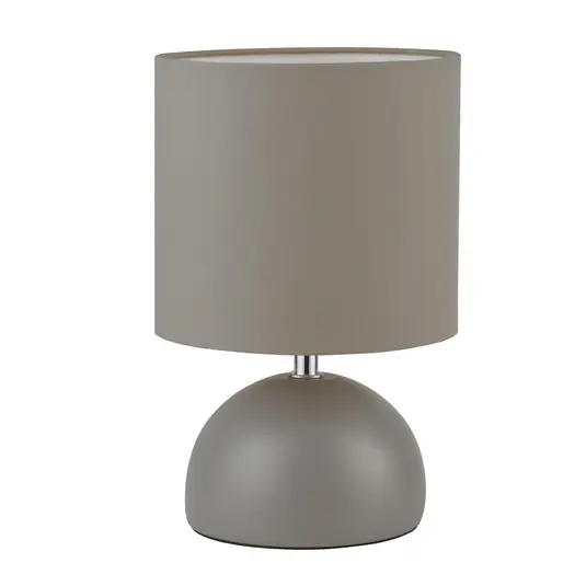 Stolní lampa Quorin, šedá, textil/ocel, 25 cm, E14 Nejlepší Cena
