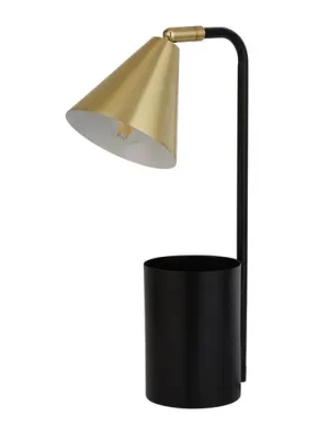 Stolní lampa Rivan, černá/zlatá, kov, 41 cm, E14 Akční Cena