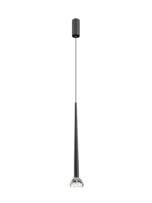 Nejprodávanější Závěsné světlo LED Rina, černá/čirá, Ø 7 cm, kov/akryl
