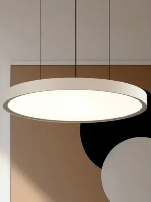 Závěsné světlo LED Denver, Ø 49 cm, béžová, kov Oblíbený