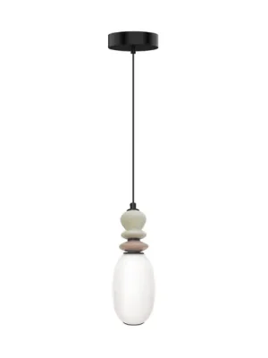 Koupit Online Závěsné LED světlo Gemma, výška 28 cm, barevné, sklo/keramika/kov