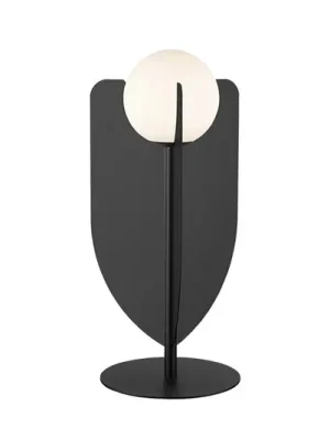 Akční Nabídka Stolní lampa Fedora, výška 42 cm, černá, kov/sklo