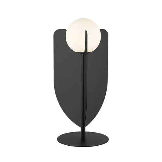 Akční Nabídka Stolní lampa Fedora, výška 42 cm, černá, kov/sklo