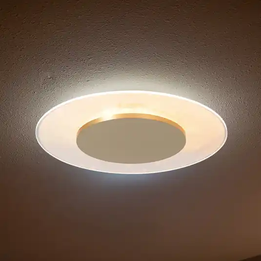 LED stropní svítidlo Lido, zlatá barva, Ø 36 cm Must-Have