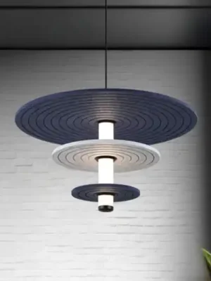 Závěsné světlo LED Azul, výška 31 cm, modrá/šedá/černá, plsť Nová Kolekce