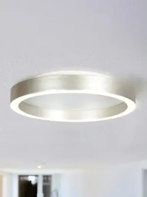 LED stropní svítidlo Ringlux ocelově šedé, Ø 30 cm, kov, 2 700 K Nízká Cena
