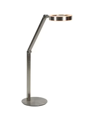 LED stolní lampa Ringlux, ocelová barva, kov, 2 700 K, stmívač Objednat Nyní