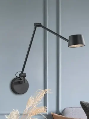 Hit Sezóny LED nástěnné světlo Savina, černé, výška 92 cm, kov
