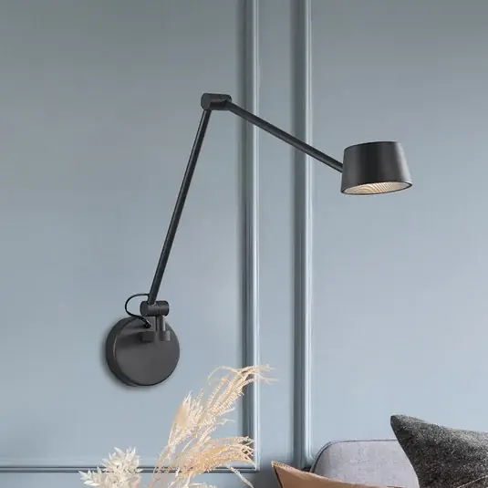 Hit Sezóny LED nástěnné světlo Savina, černé, výška 92 cm, kov
