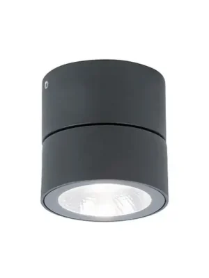 Časově Omezené LED venkovní stropní bodové světlo Andria, tmavě šedé, Ø 9 cm, kov