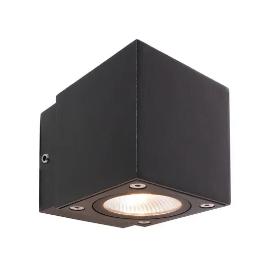 LED venkovní nástěnné svítidlo Cubodo Single Mini, hliník, tmavě šedé Akce