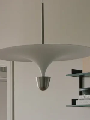 Dokud Zásoby Vydrží New Works LED závěsné světlo Kantarell, Ø 60 cm, nikl