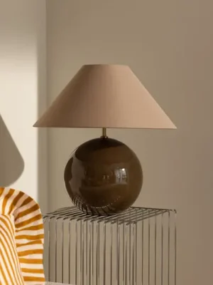 Globen Lighting stolní lampa IRIS, hnědá, výška 45 cm Top Prodej
