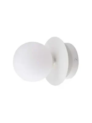 Cenová Bomba Globen Lighting Nástěnné světlo ART DECO, bílá/bílá, Ø 16 cm, IP44