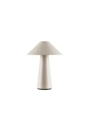 Globen Lighting Akumulátorová stolní lampa Cannes, béžová, 26 cm IP44 Aktuální