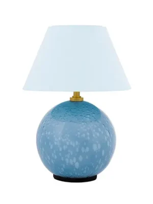 Akční Cena Globen Lighting stolní lampa na baterie IRIS, modrá, výška 23 cm