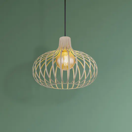 Závěsné světlo Mateo, krémová/písková barva, kov, Ø 40 cm Vrácení Zdarma