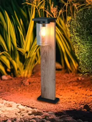 Osvětlení cesty ARDILA, dřevěný vzhled, výška 65 cm, kov/sklo, IP44 Cenová Bomba