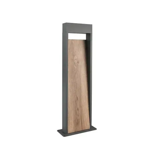 LED osvětlení cesty SALMON, dřevěný vzhled, výška 60 cm, kov, IP44 Novinka