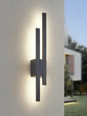 Vrácení Zdarma LED venkovní nástěnné svítidlo TAWA, antracitová, 62 cm, kovová, 2křídlá, IP54